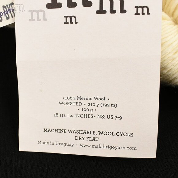 Malabrigo Washted Yarn Worsted Weight Merino Wool Color Natural - Picture 4 of 4